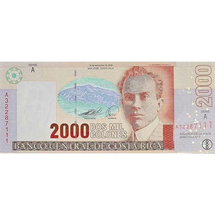 KOSTA RİKA 2000 COLONES   KONDİSYON 10/10