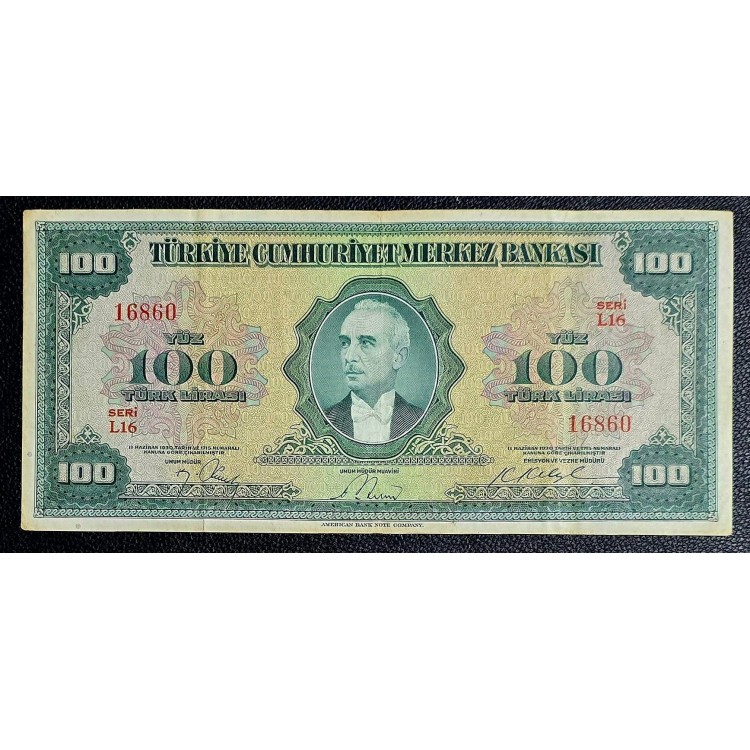 4. EMİSYON 1000 LİRA 1930/1947  P#149/a KONDİSYON 10/7