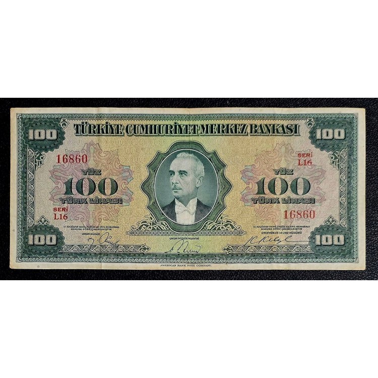 4. EMİSYON 1000 LİRA 1930/1947  P#149/a KONDİSYON 10/7