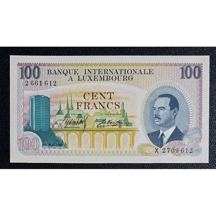 LÜKSEMBURG 100 FRANCS  1968 P#14 KONDİSYON 10/10 