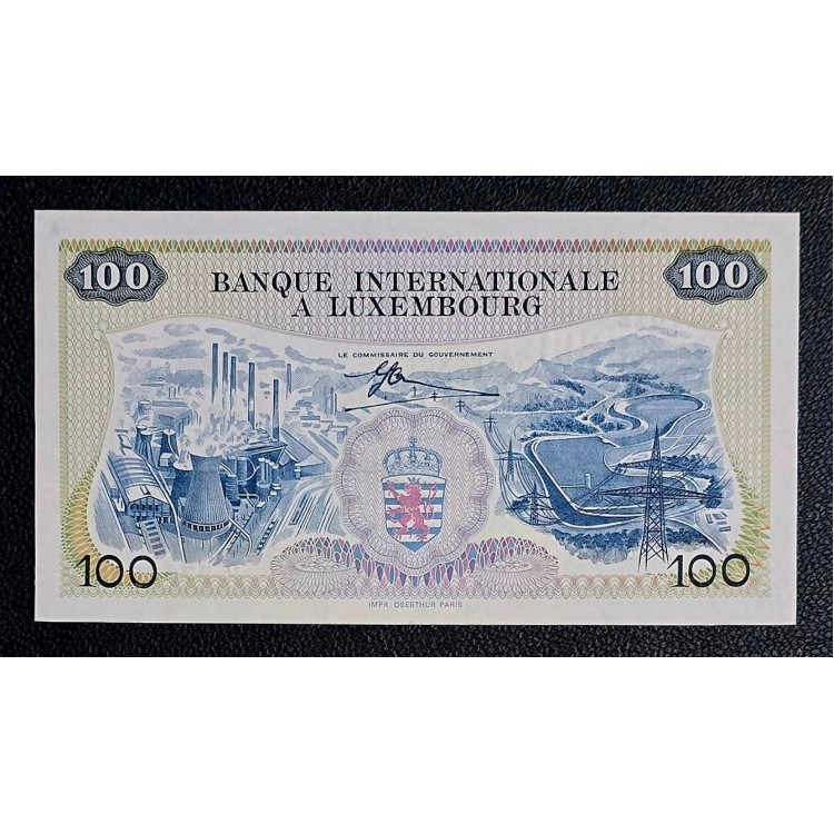 LÜKSEMBURG 100 FRANCS  1968 P#14 KONDİSYON 10/10 