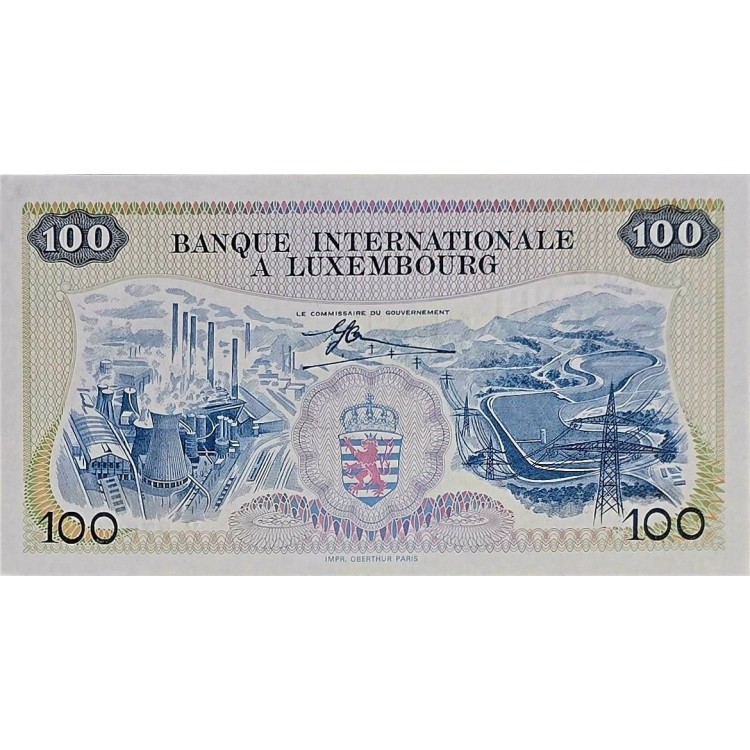 LÜKSEMBURG 100 FRANCS  1968 P#14 KONDİSYON 10/10 