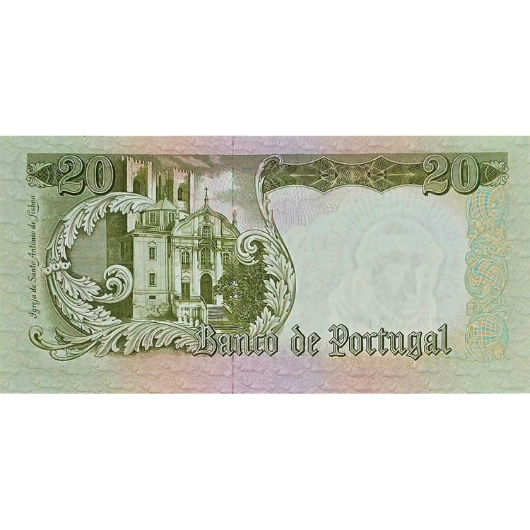 PORTEKİZ 20 ESCUDOS 1964 P#167b  KONDİSYON 10/10