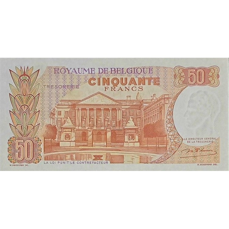 BELÇİKA 50 FRANCS 1966 P#139 KONDİSYON 10/10