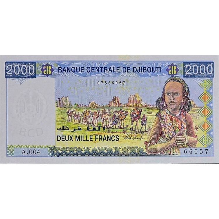  CİBUTİ 2000 FRANC KONDİSYON 10/10