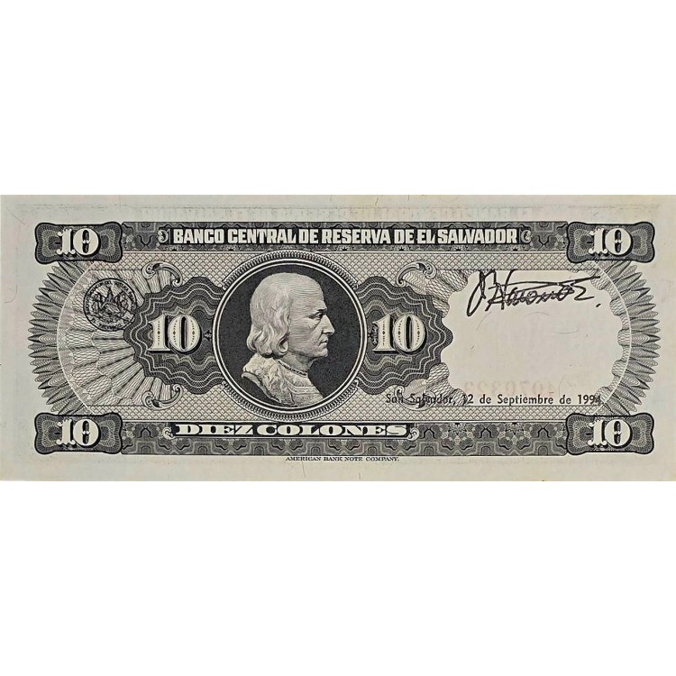 EL SALVADOR 10 COLONES  KONDİSYON 10/10