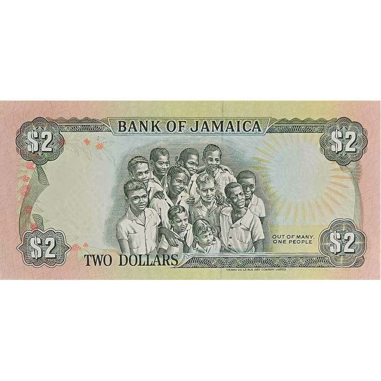 JAMAİKA 2 DOLLARS PİK P-69/e YIL 1993  KONDİSYON 10/10