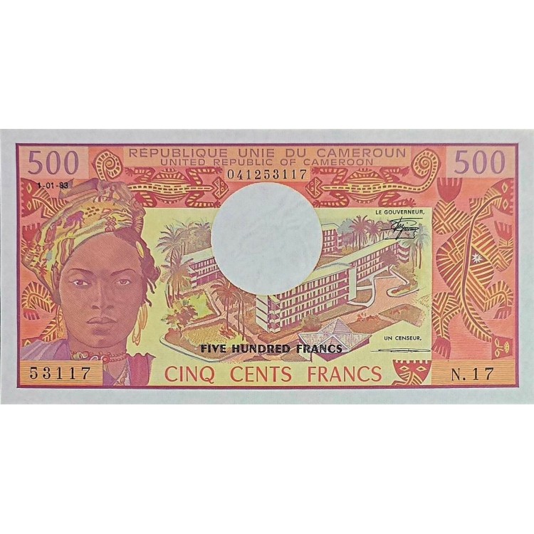 KAMERUN 500 FRANK  KONDİSYON 10/10