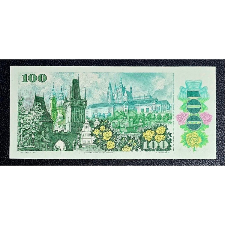 ÇEKOSLAVAKYA 100 KORUN PİK P-97 YIL 1989  KONDİSYON 10/10 